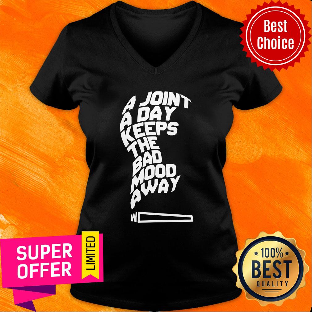 Kaos Distro A Joint A Day Keeps The Bad Mood Away Bahan Katun Shirt
