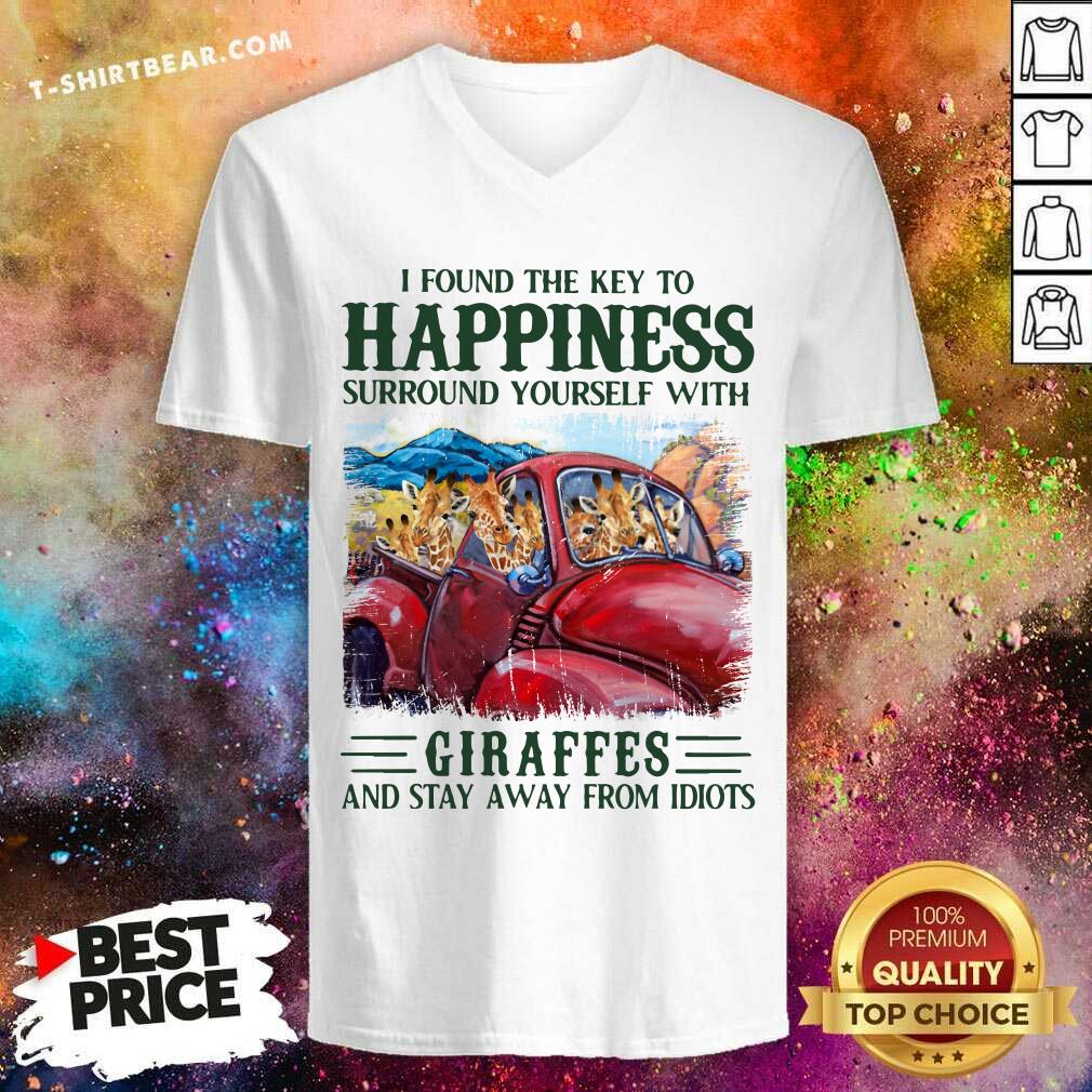 Key To Happiness Surround Yourself With Giraffes Shirt