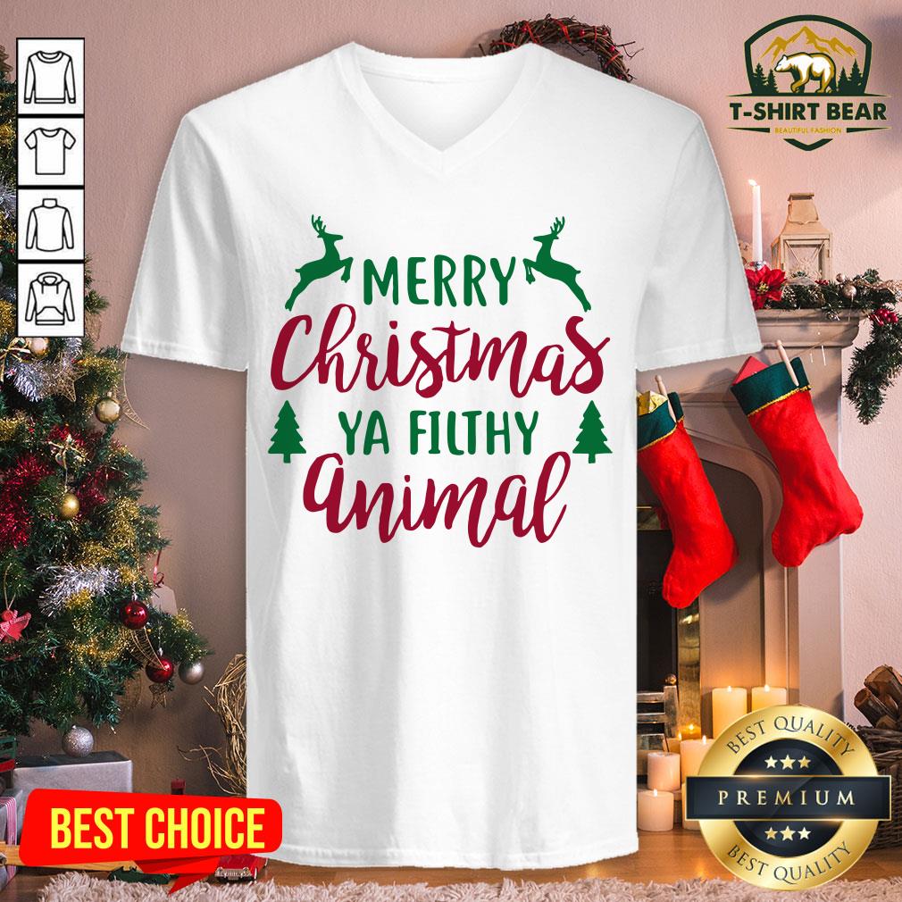 Funny Merry Christmas Ya Filthy Animal Shirt