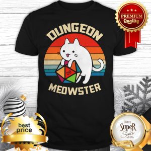 Dungeon Meowster Cat Lover D20 Rpg Vintage Shirt
