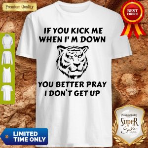 Awesome Tiger If You Kick Me When I'm Down You Better Pray I Don't Get Up Shirt