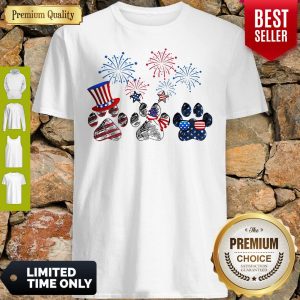 Nice American Independence Day Paw Dog Shirt