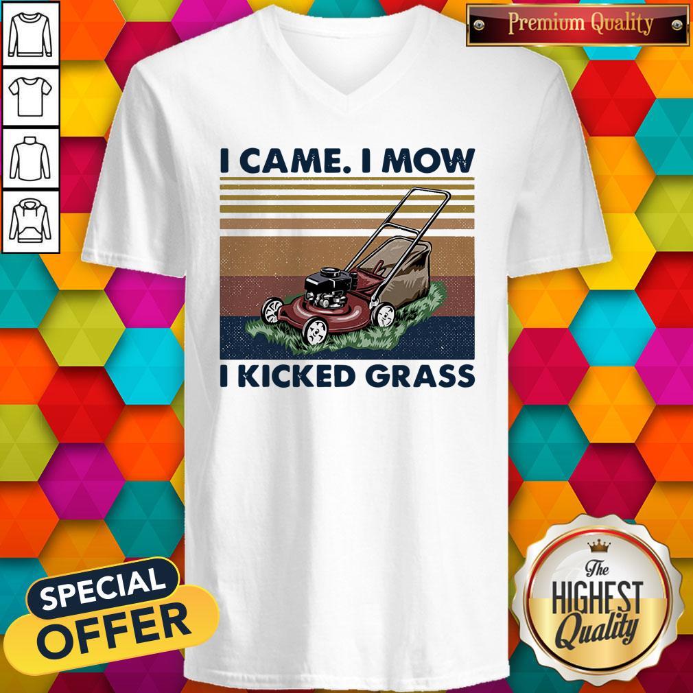 Lawn Mower I Came I Mow I Kicked Grass Vintage Shirt
