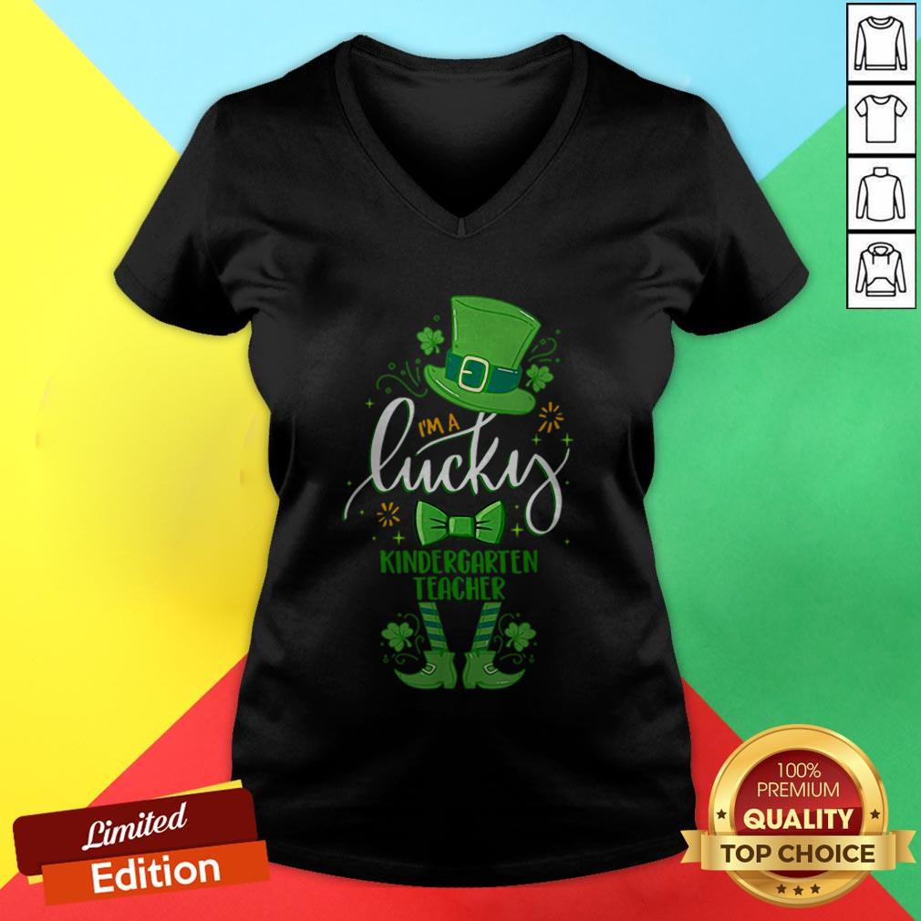 Leprechaun I’m A Lucky Kindergarten Teacher St Patrick Day Shirt