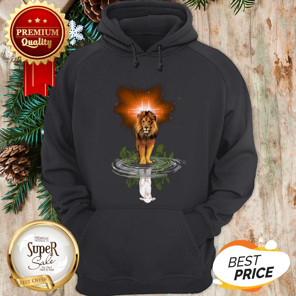 Lion Cross Jesus Reflection Water Mirror Sheep Shirt