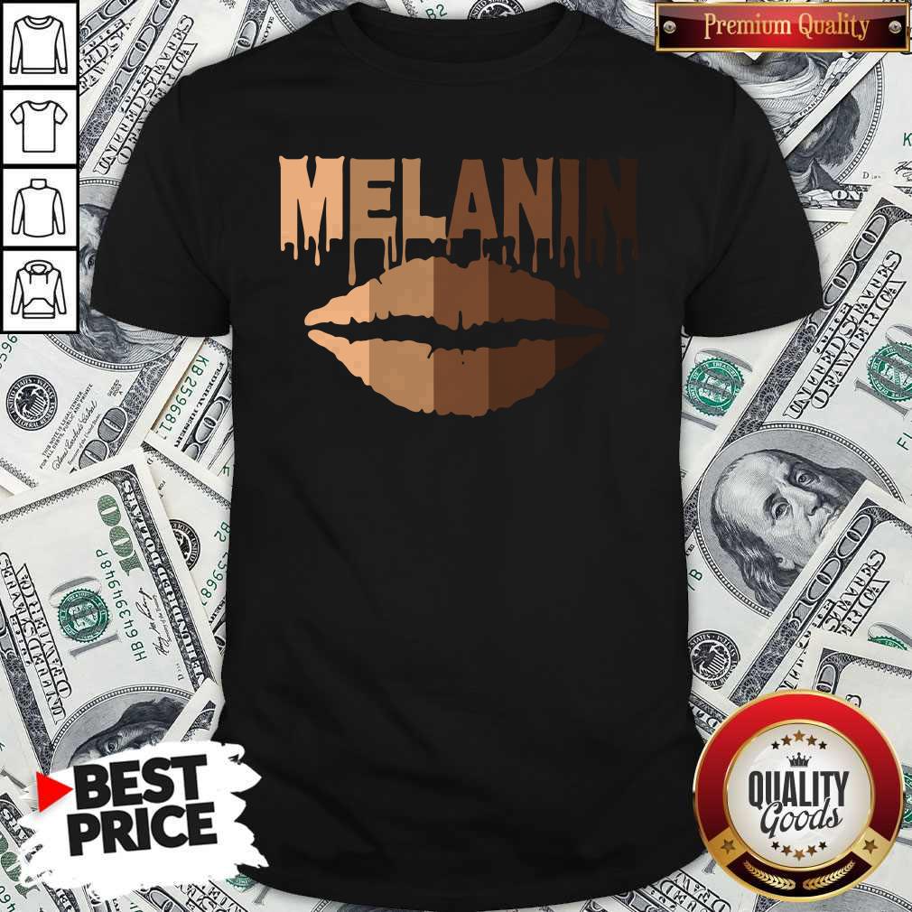 Lip Melanin Shades Black Pride Gift T-Shirt