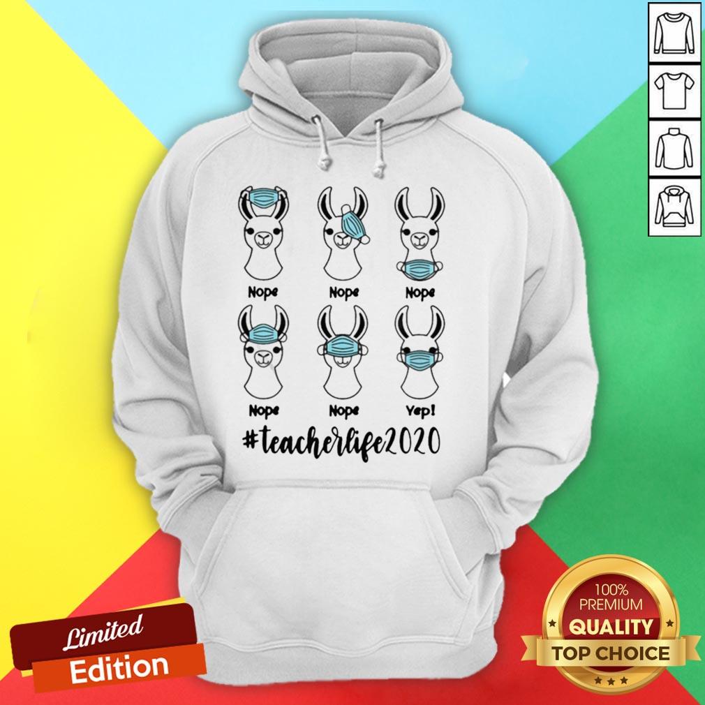 Llama Right Way To Wear Mask Teacherlife 2020 Shirt