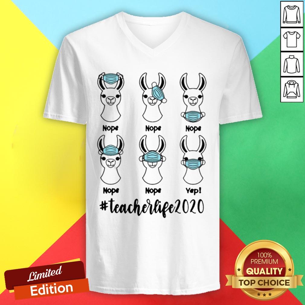 Llama Right Way To Wear Mask Teacherlife 2020 Shirt