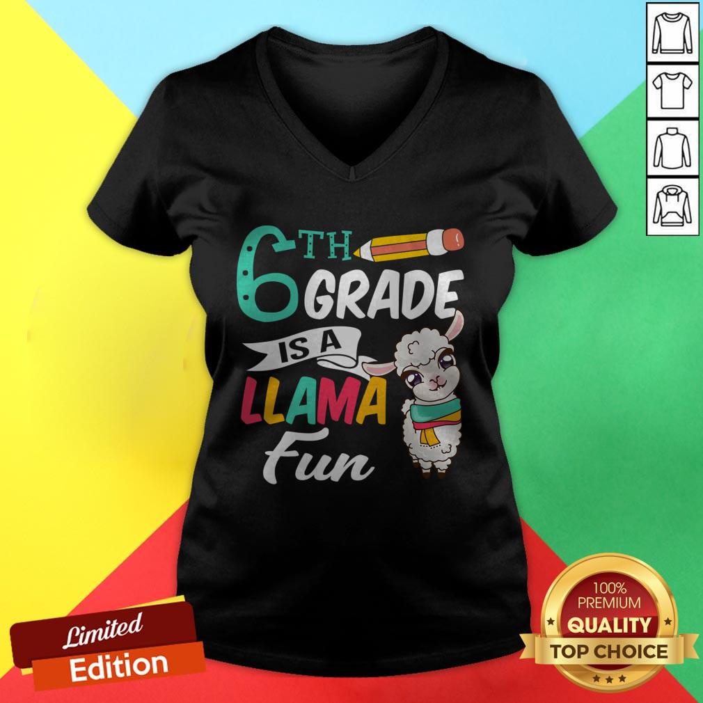 Llama Sixth Grade Shirt Cute 6th Grade Teacher Gift Funny T-Shirt