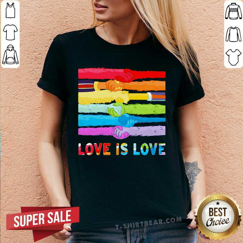 Love Is Love Color Hand Hold Shirt