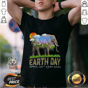 Pretty Elephant Happy Earth Day 51st Anniversary 1970 2021 Shirt
