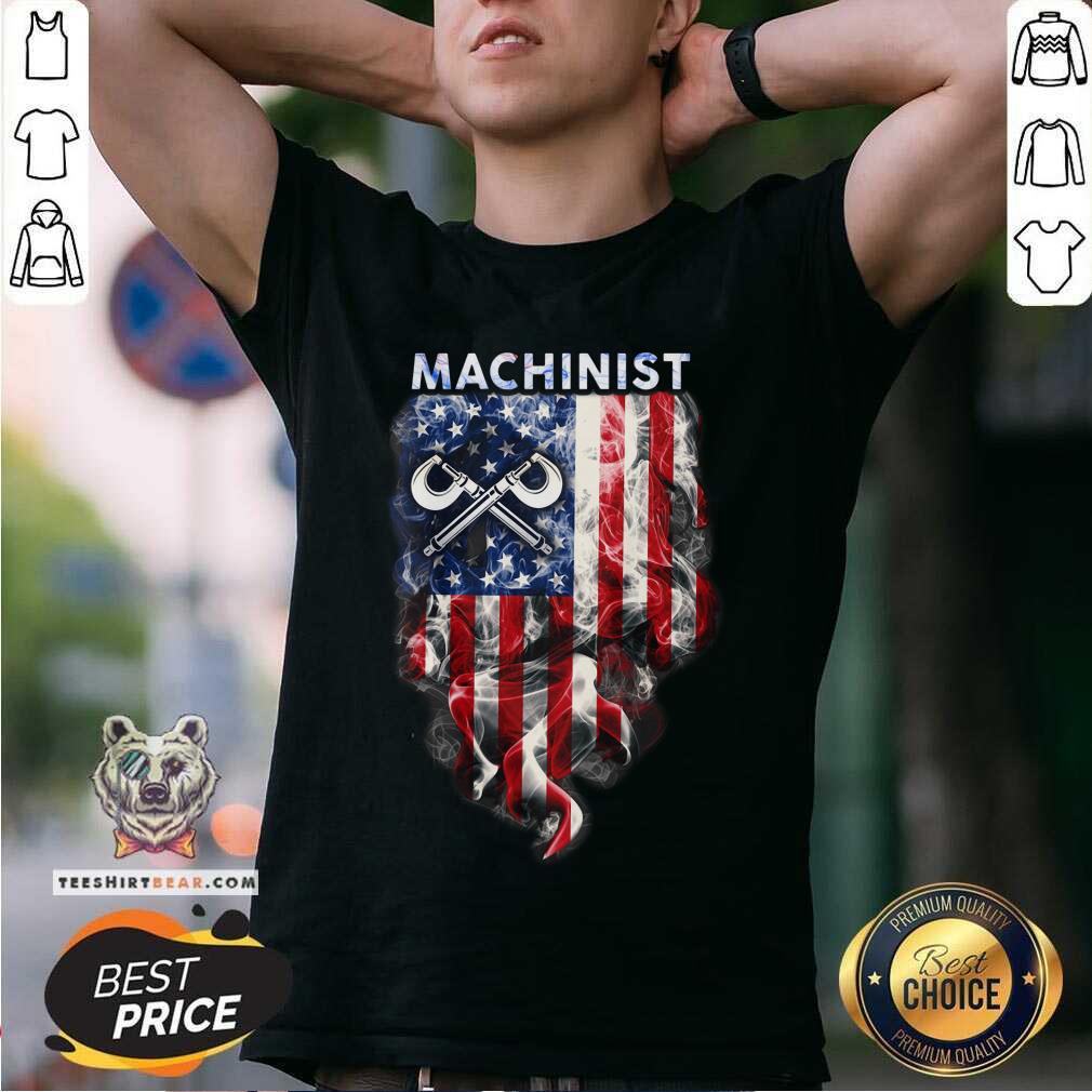 Machinist American Flag Smoke Shirt