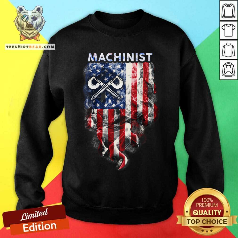 Machinist American Flag Smoke Shirt