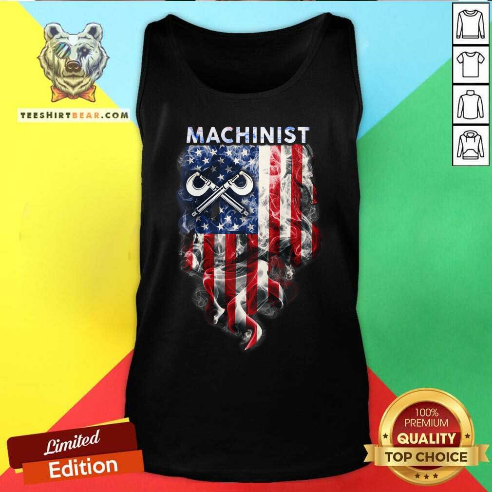 Machinist American Flag Smoke Shirt