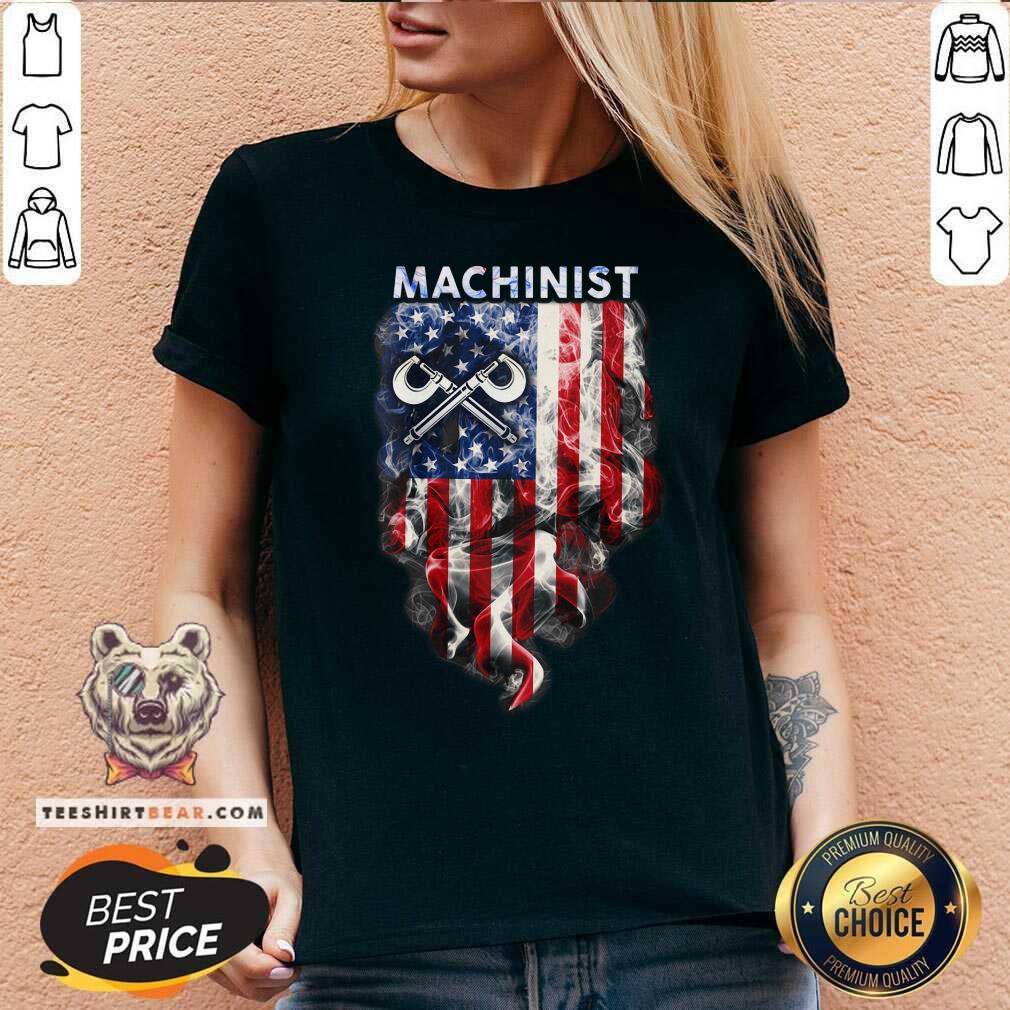 Machinist American Flag Smoke Shirt