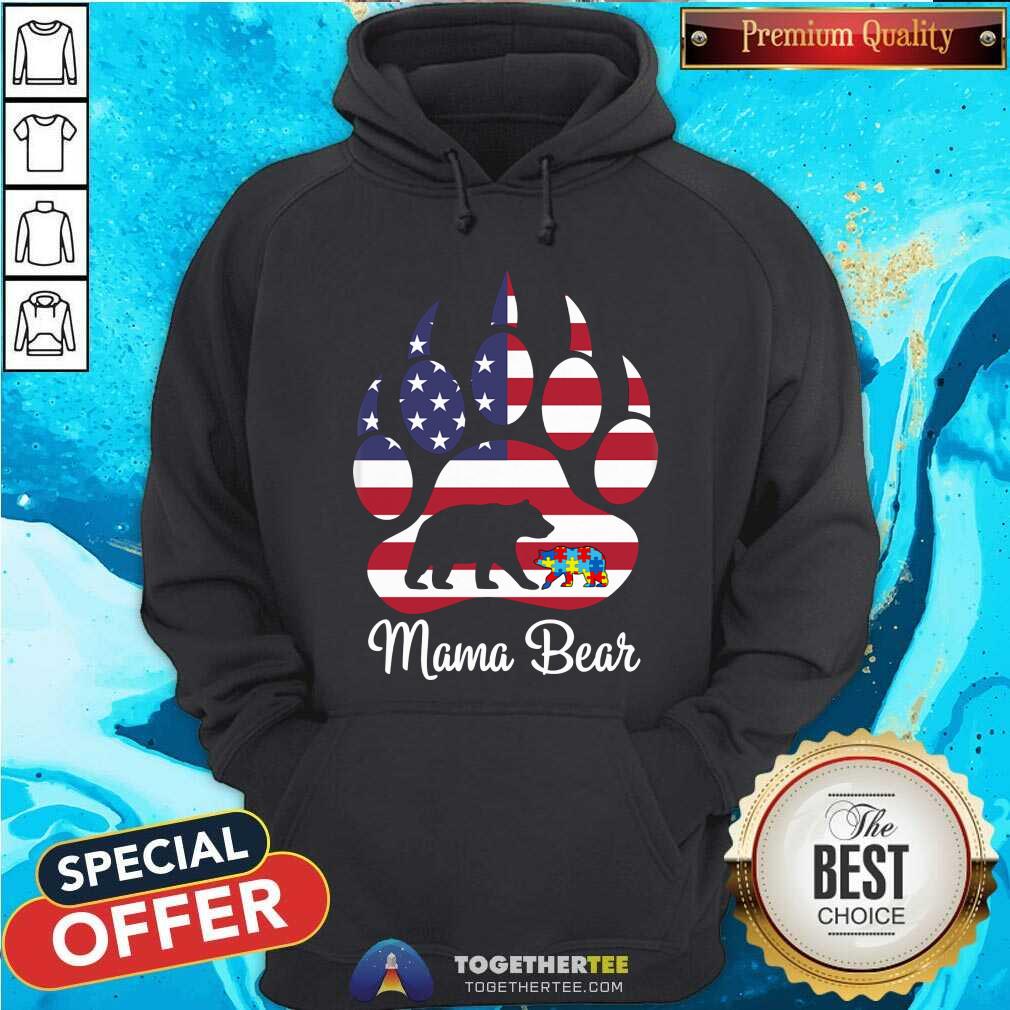 Mama Bear Paw American Flag Shirt