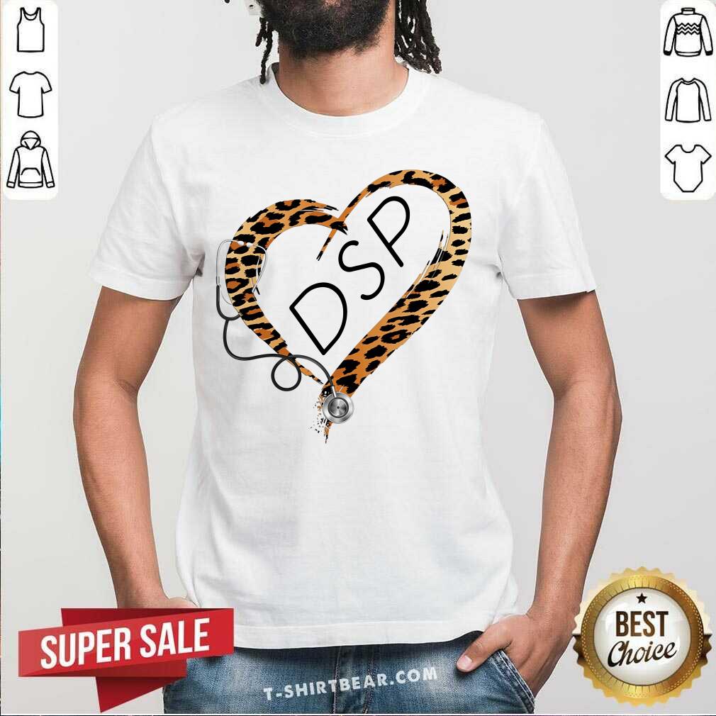 Medical Stethoscope Love DSP Leopard Shirt