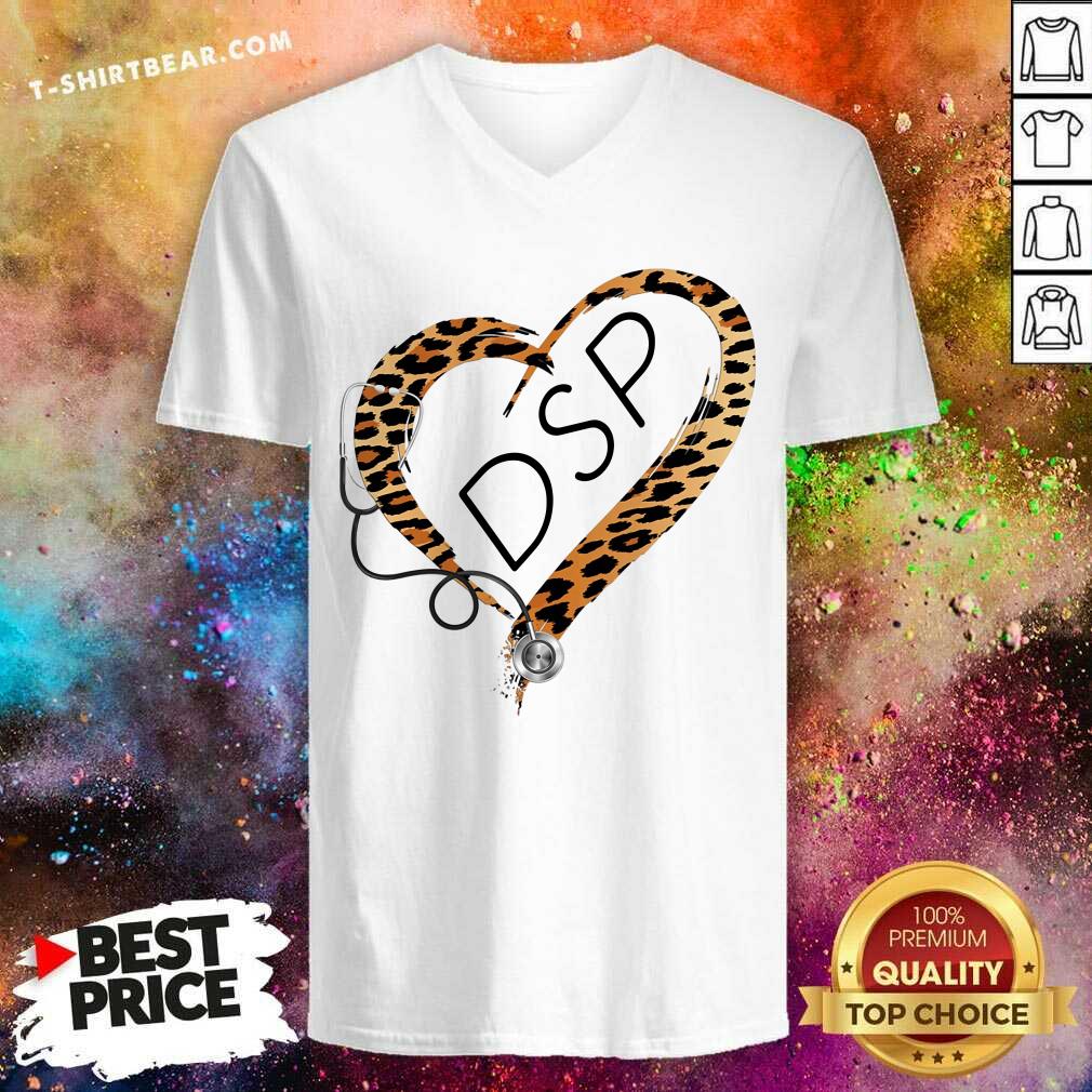 Medical Stethoscope Love DSP Leopard Shirt