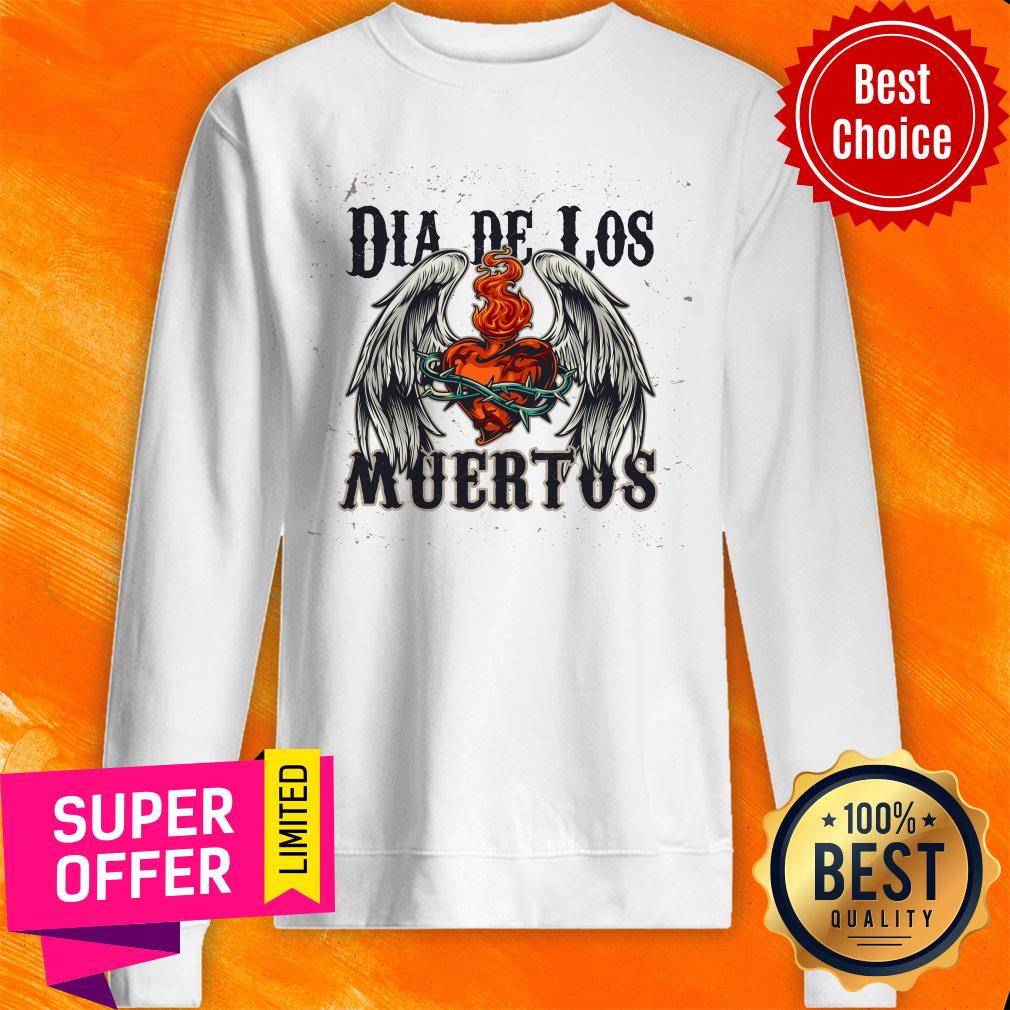 Mexian Day Dia De Los Muertos Heart Wings Shirt