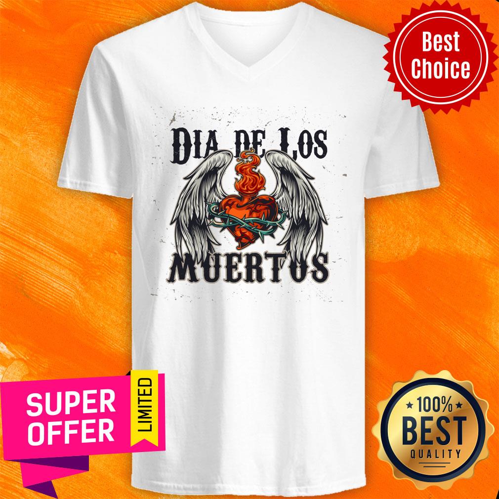 Mexian Day Dia De Los Muertos Heart Wings Shirt