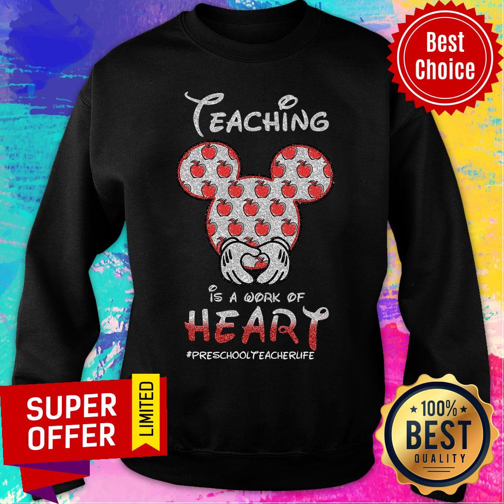 Mickey Mouse Teaching Is A Work Of Heart Shirt