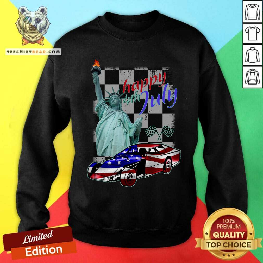 Modified Car Happy 4th Of July Racing Shirt