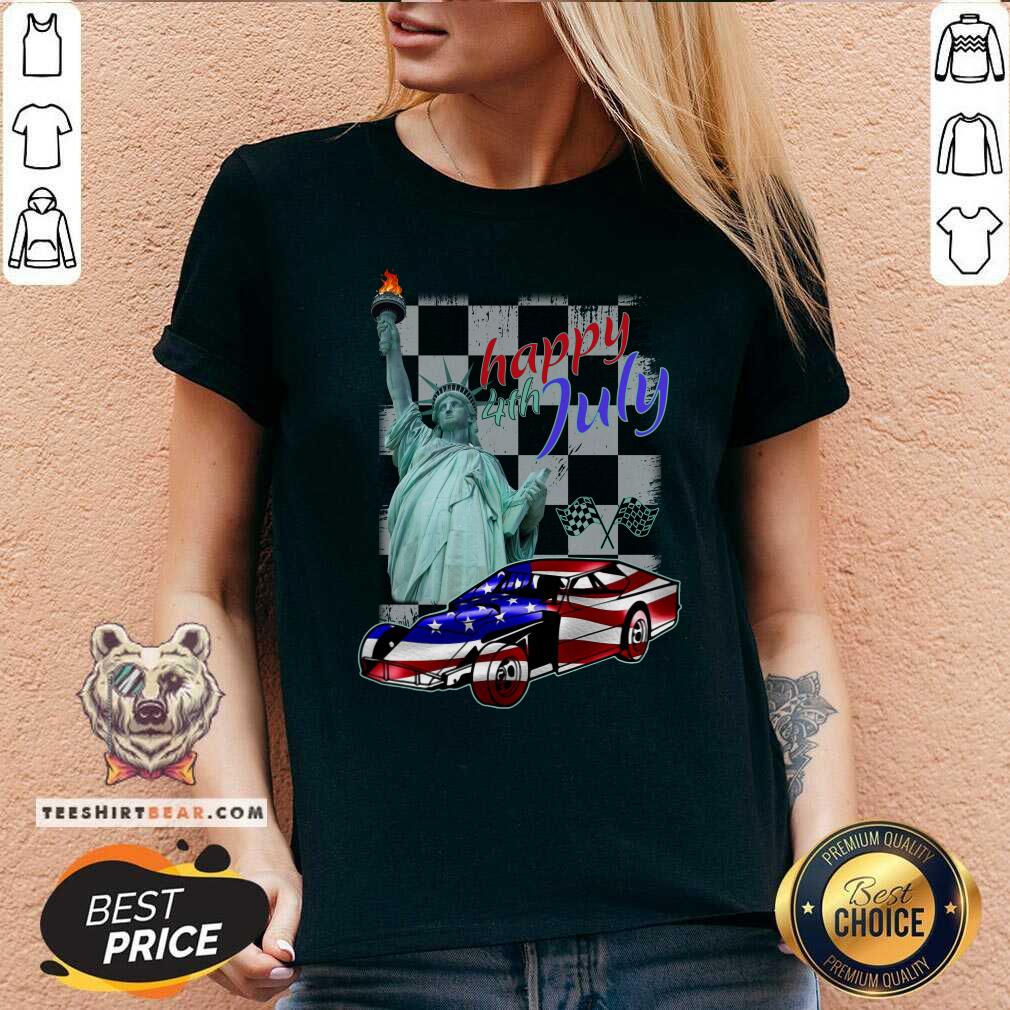 Modified Car Happy 4th Of July Racing Shirt