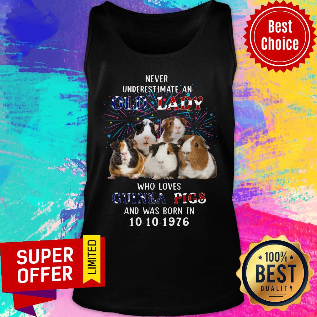 Never Underestimate Old Lady Loves Guinea Pigs Shirt