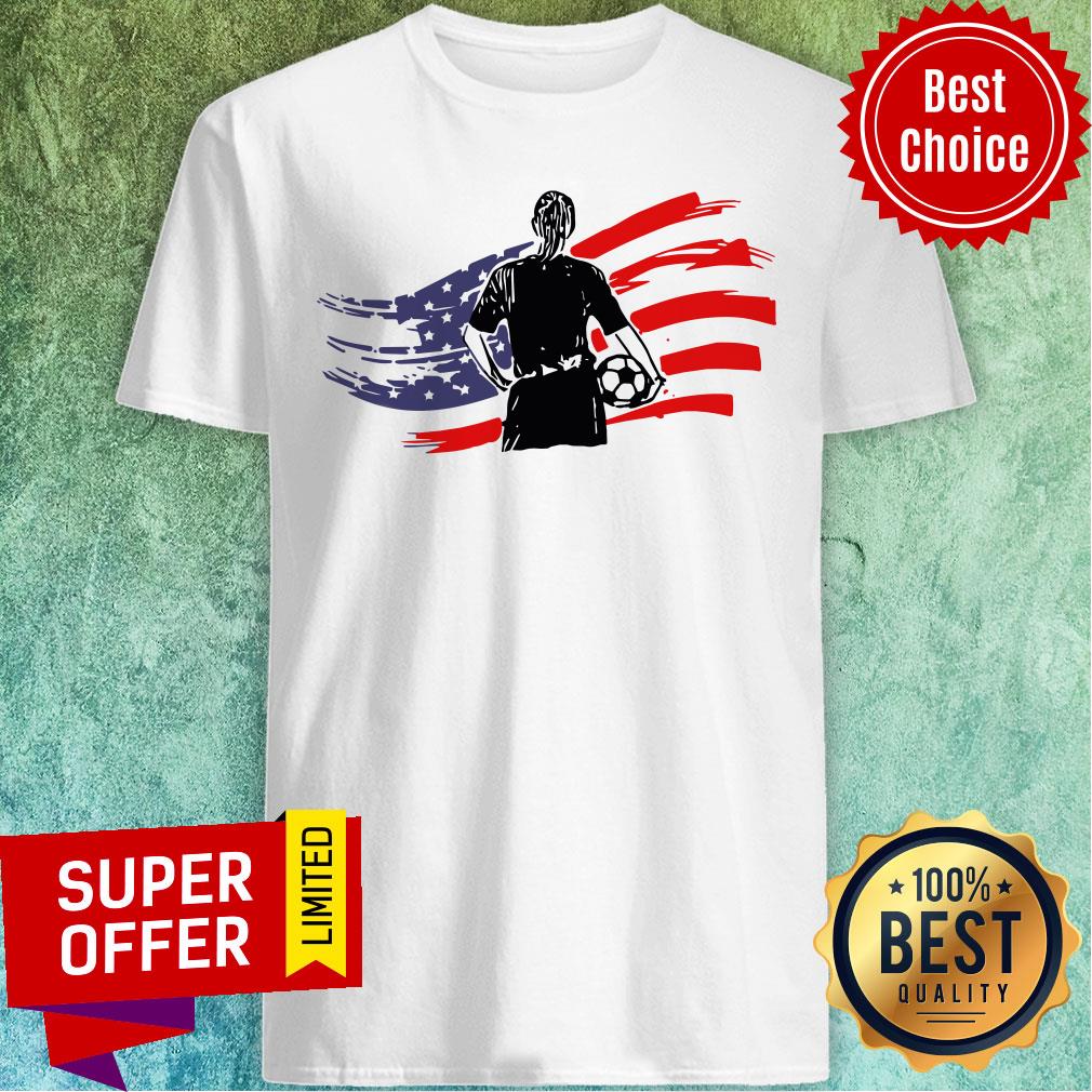 Nice American Flag Soccer Shirt