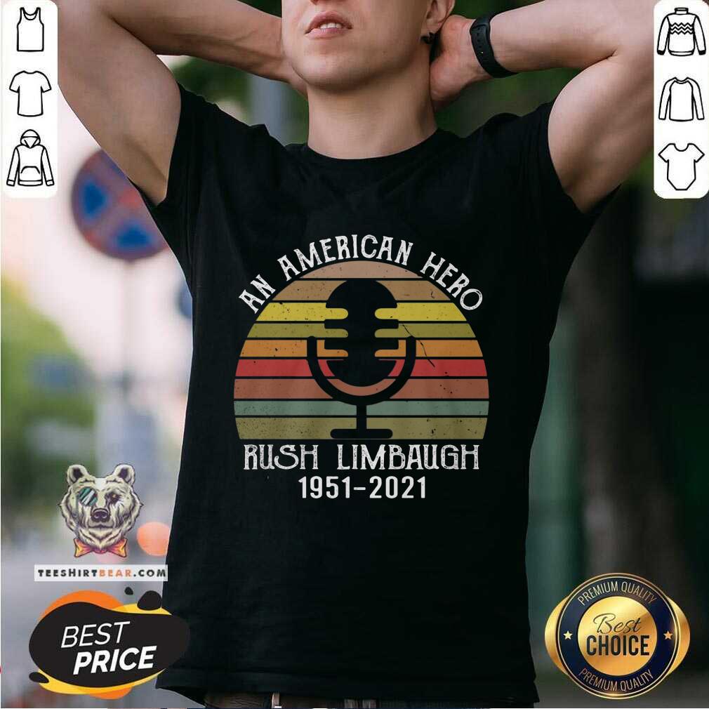 Nice An American Hero Rush Limbaugh Micro Vintage Shirt
