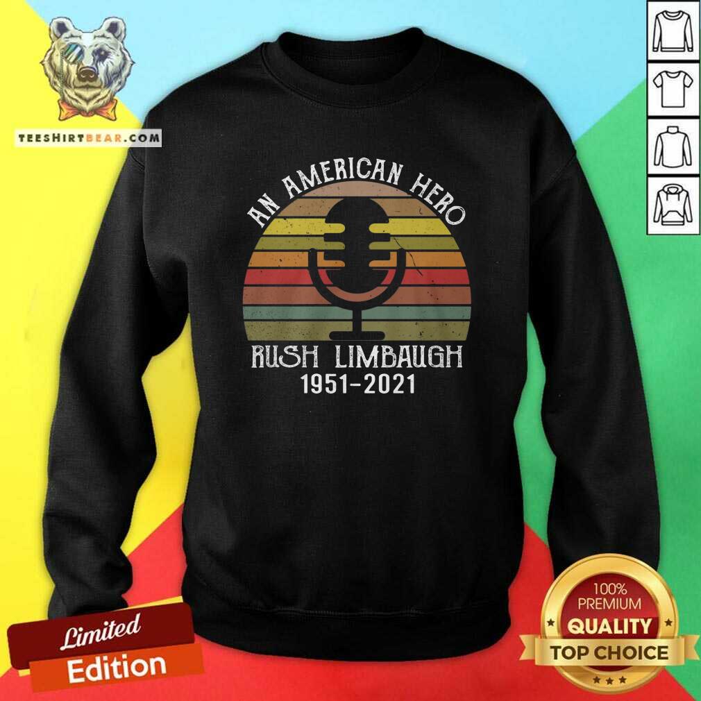 Nice An American Hero Rush Limbaugh Micro Vintage Shirt