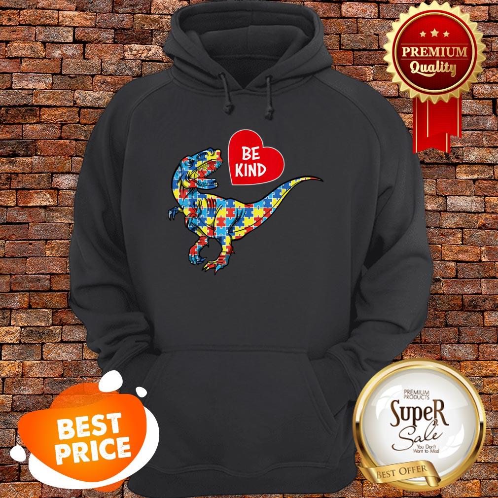 Nice Autism Awareness TRex Dinosaur Be Kind Puzzle Gift Men Women Shirt