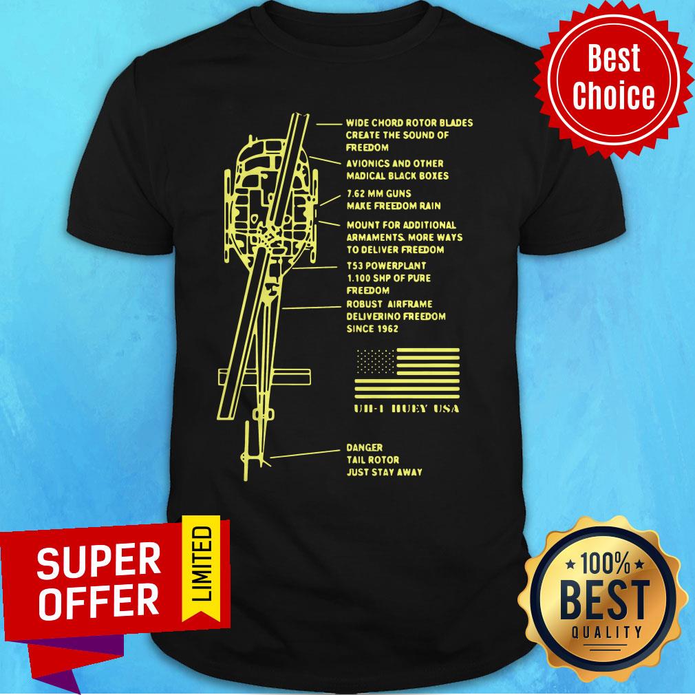 Nice Chemiscal Uh 1 Helicopter Symmetrical Shirt