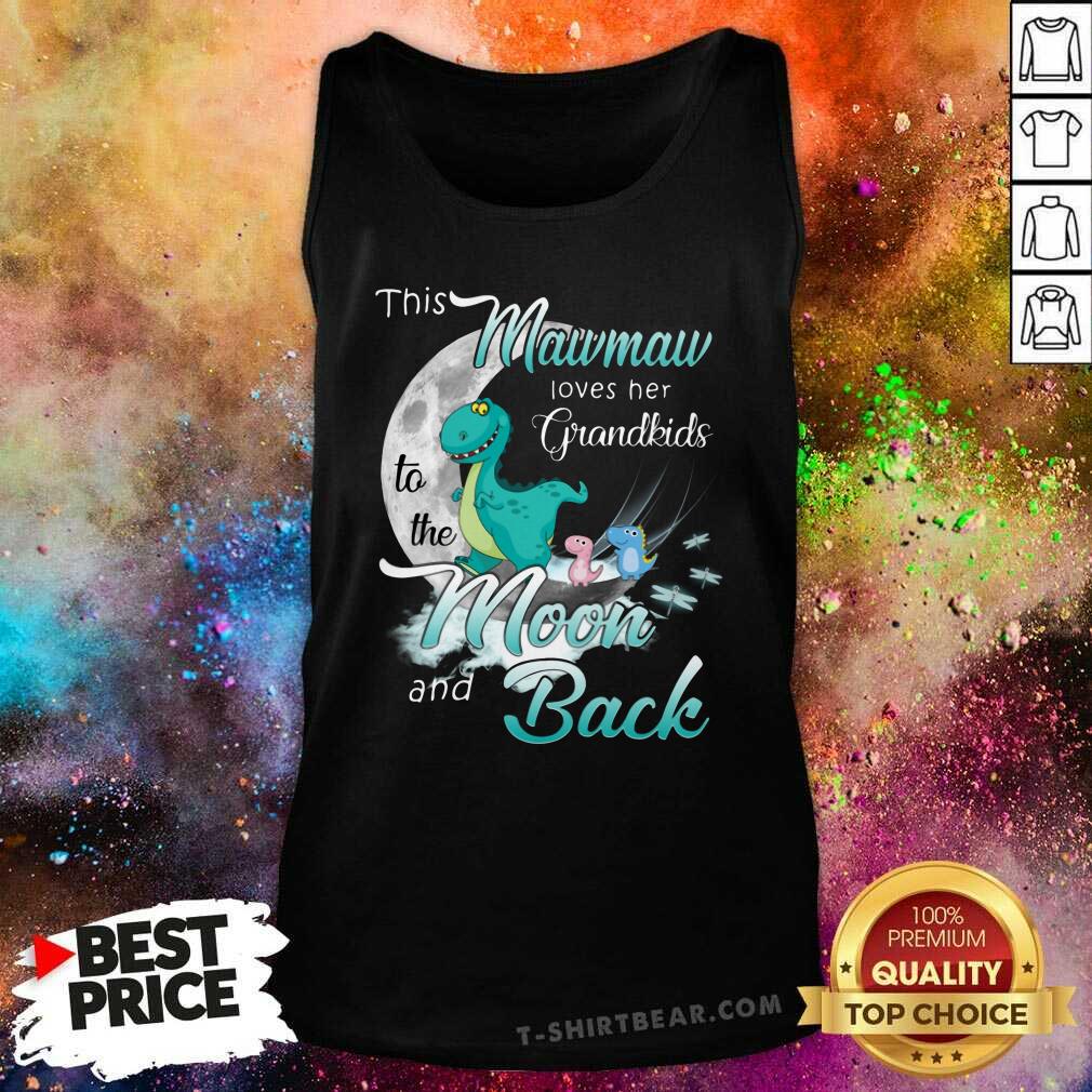 Nice Dinosaurs This Mamaw Loves Her Grandkids Moon And Back Shirt