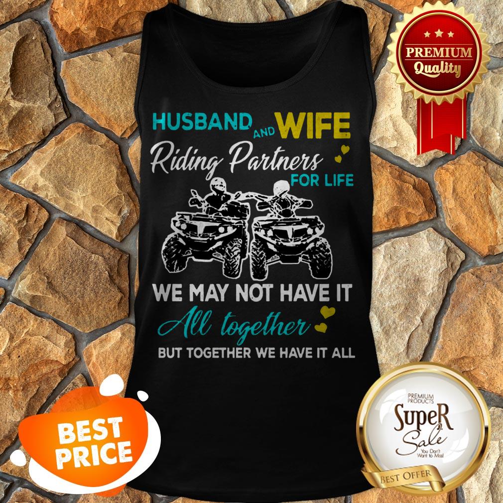 Nice Husband And Wife Riding ATVS Partners For Life Together Shirt