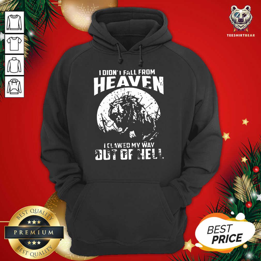 Nice I Didn’t Fall From Heaven I Clawed My Way Out Of Hell Shirt