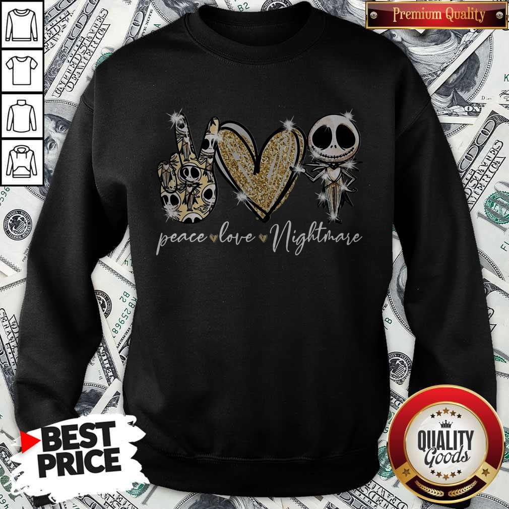 Nice Jack Skellington Peace Love Nightmare Shirt