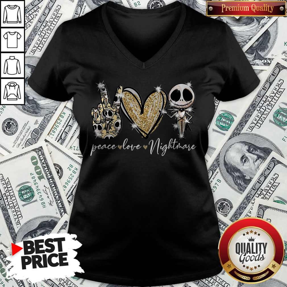 Nice Jack Skellington Peace Love Nightmare Shirt