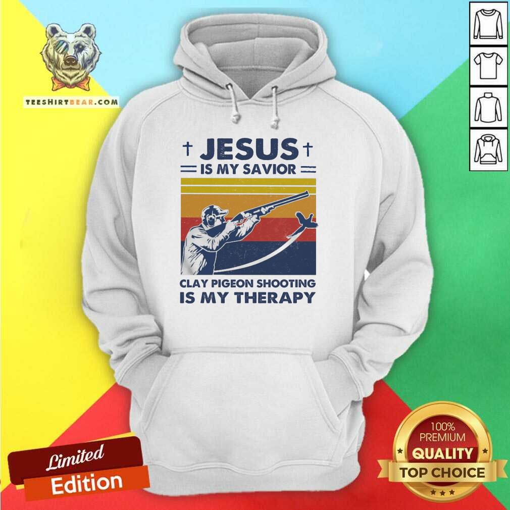 Nice Jesus Is My Savior Clay Pigeon Shooting Is My Therapy Vintage Shirt