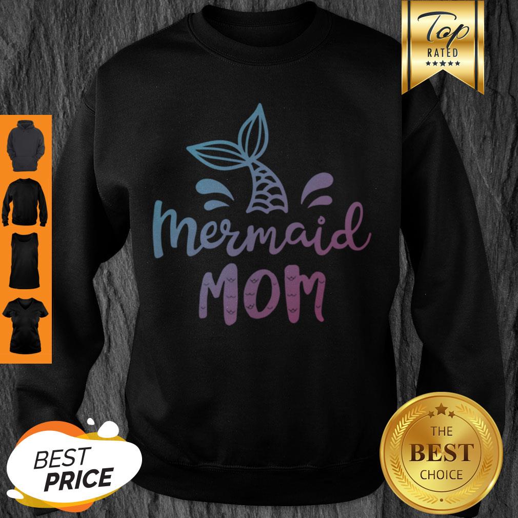 Nice Mermaid Mama Funny Women Mom Mommy Family Matching Birthday Shirt