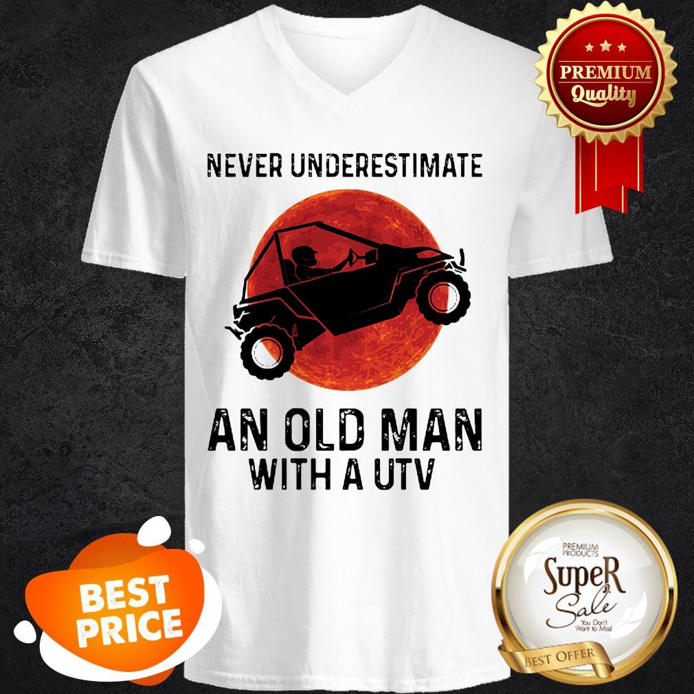 Nice Never Underestimate An Old Man With UTV Sunset Shirt