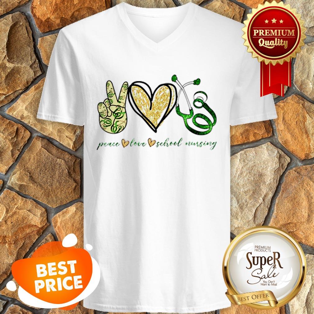 Nice Peace Love School Nursing Shirt