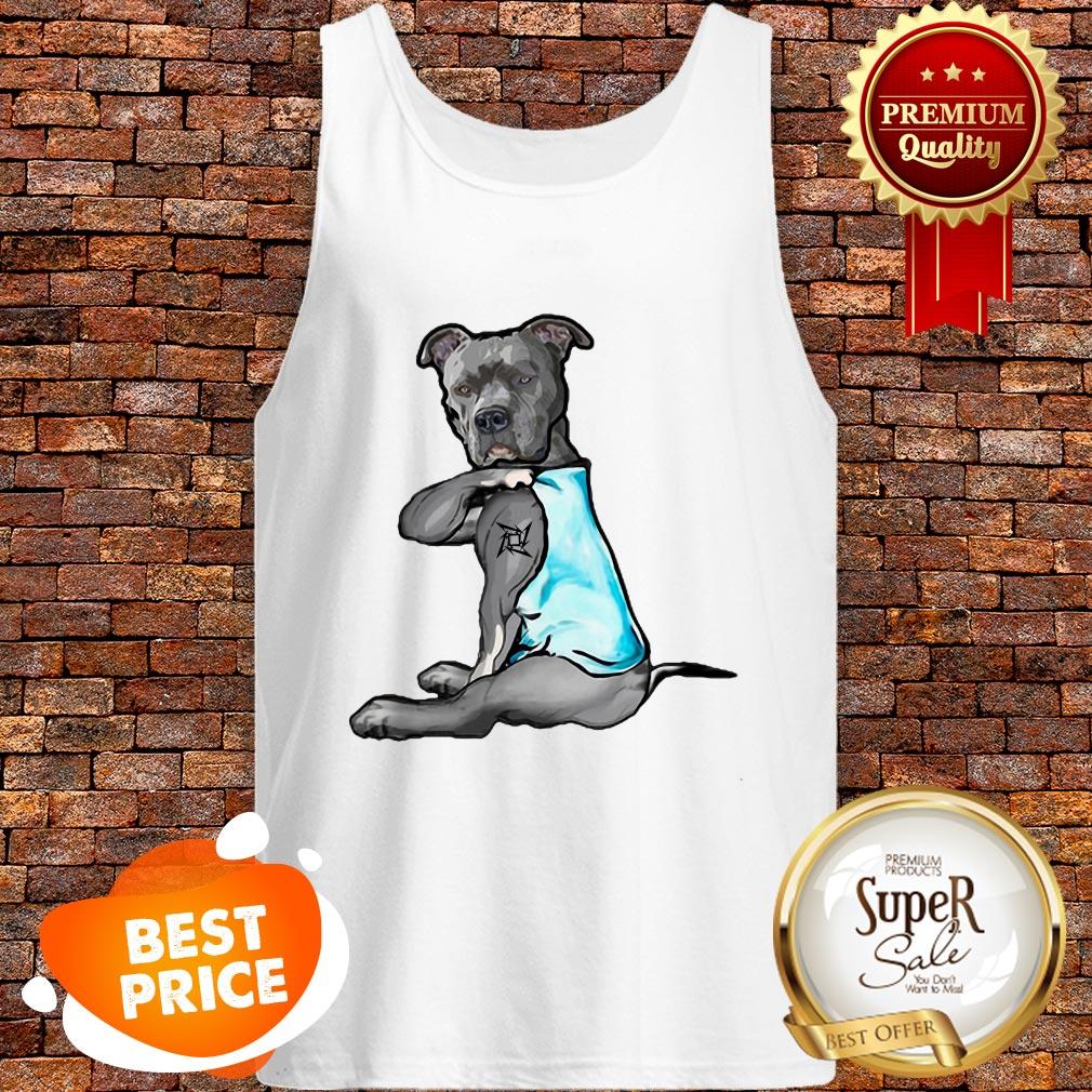 Nice Pitbull Tattoo I Love Metallica Shirt