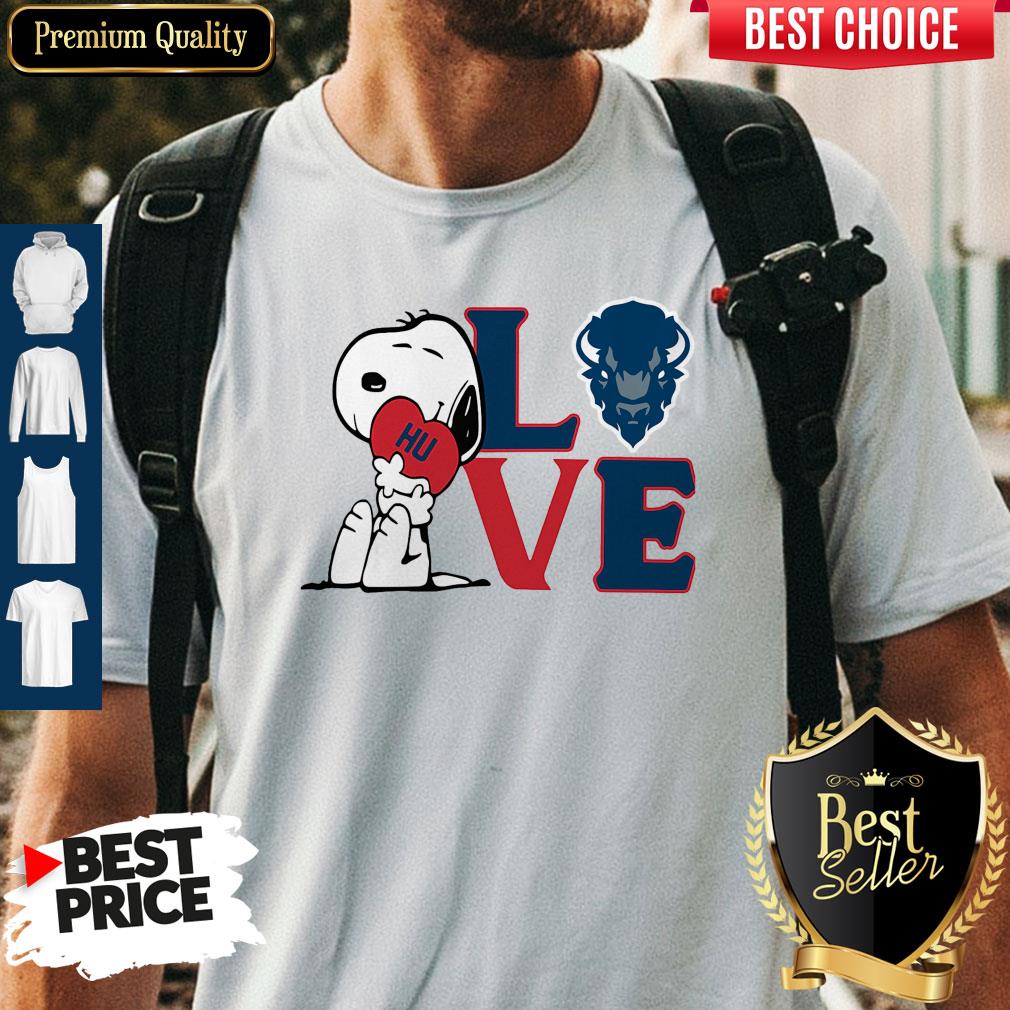 Nice Snoopy Love Hu Howard University Heart Shirt