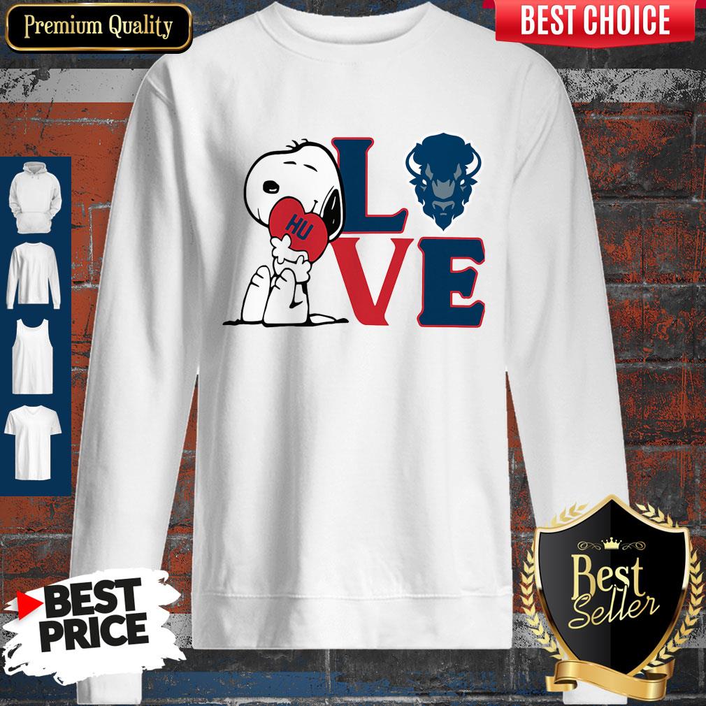 Nice Snoopy Love Hu Howard University Heart Shirt