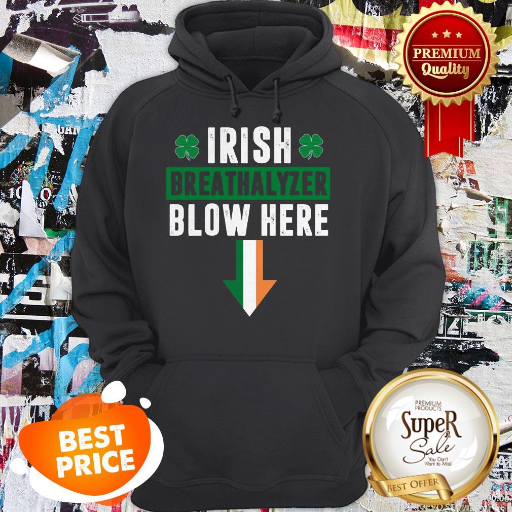 Nice St Patricks Day Shamrock Irish Breathalyzer Blow Here Shirt