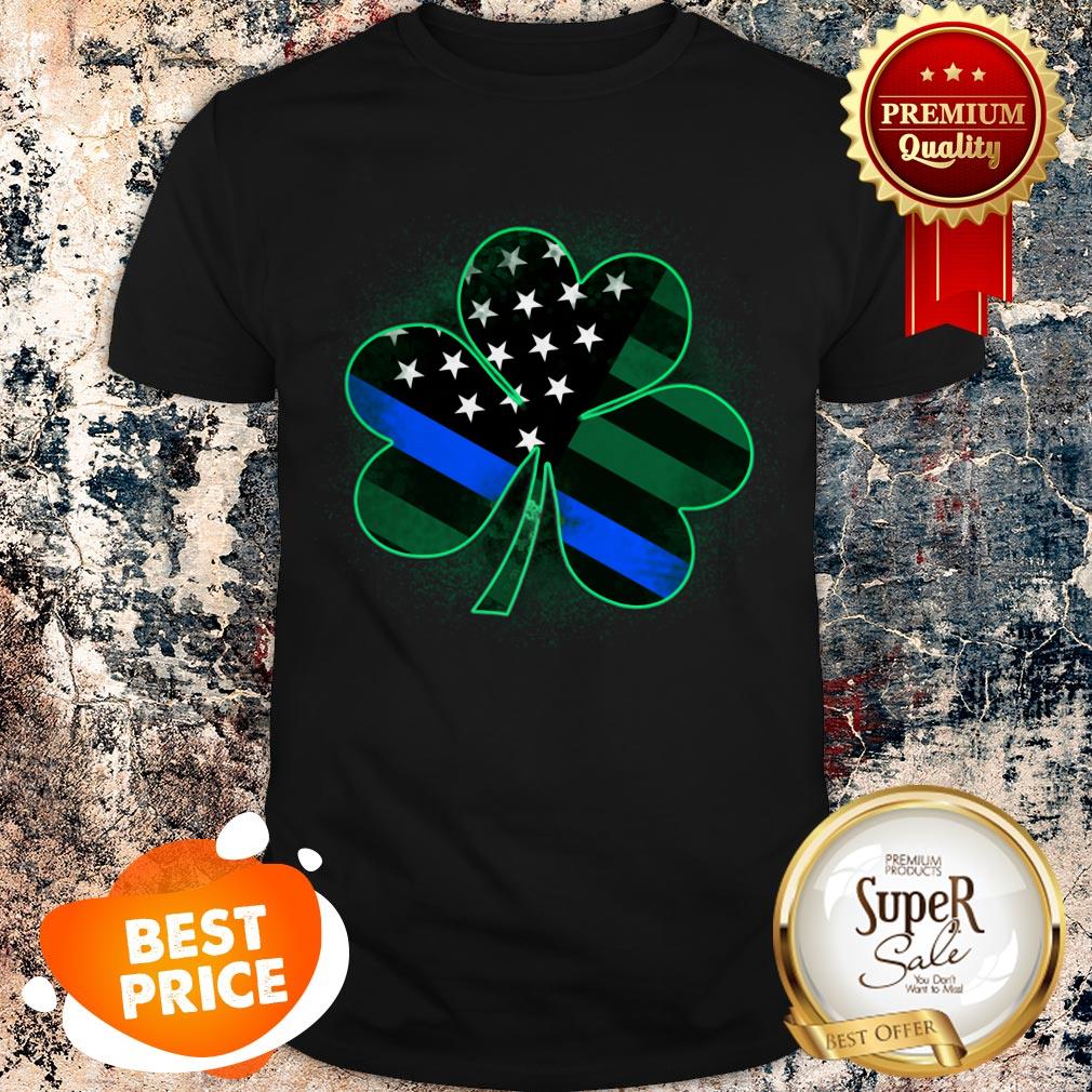 Nice Thin Blue Line St Patrick’s Day Clover Shirt