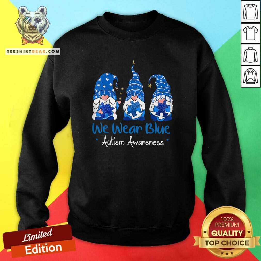 Nice Three Gnomes Holding Blue Puzzle Autism Aware Shirt