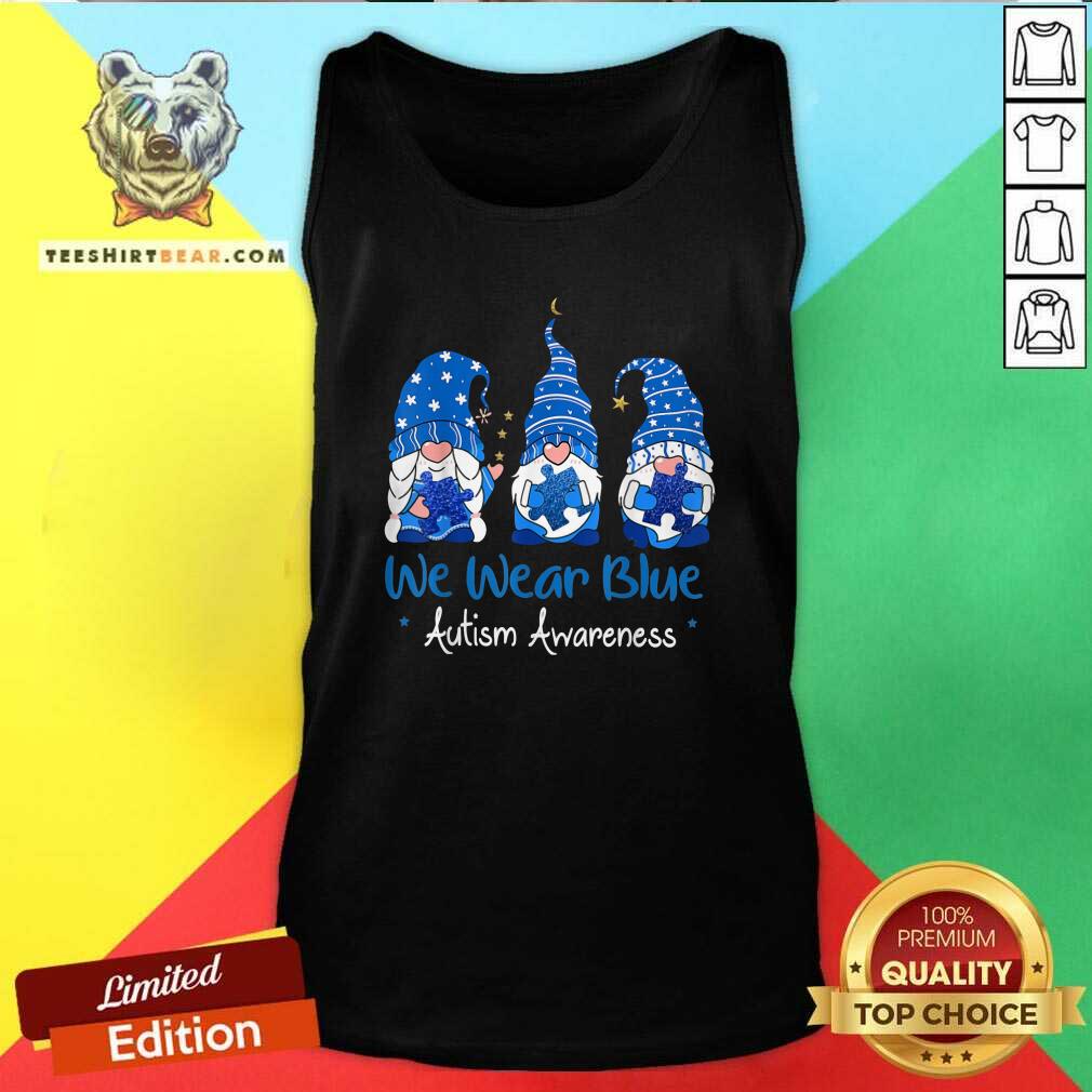 Nice Three Gnomes Holding Blue Puzzle Autism Aware Shirt