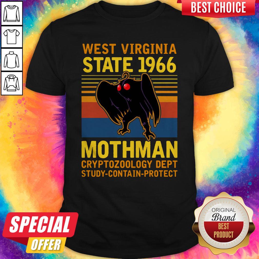 Nice West Vigina State 1966 Mothman Vintage Shirt